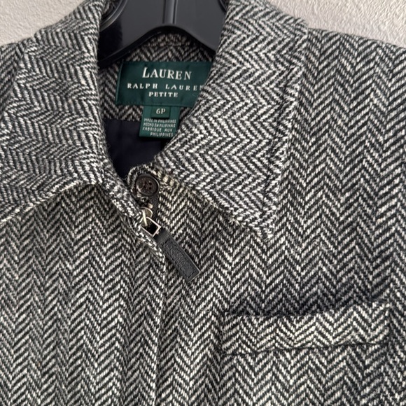 Ralph Lauren Green Label Herringbone Pure New Wool Jacket - 6 Petite - Picture 3 of 10